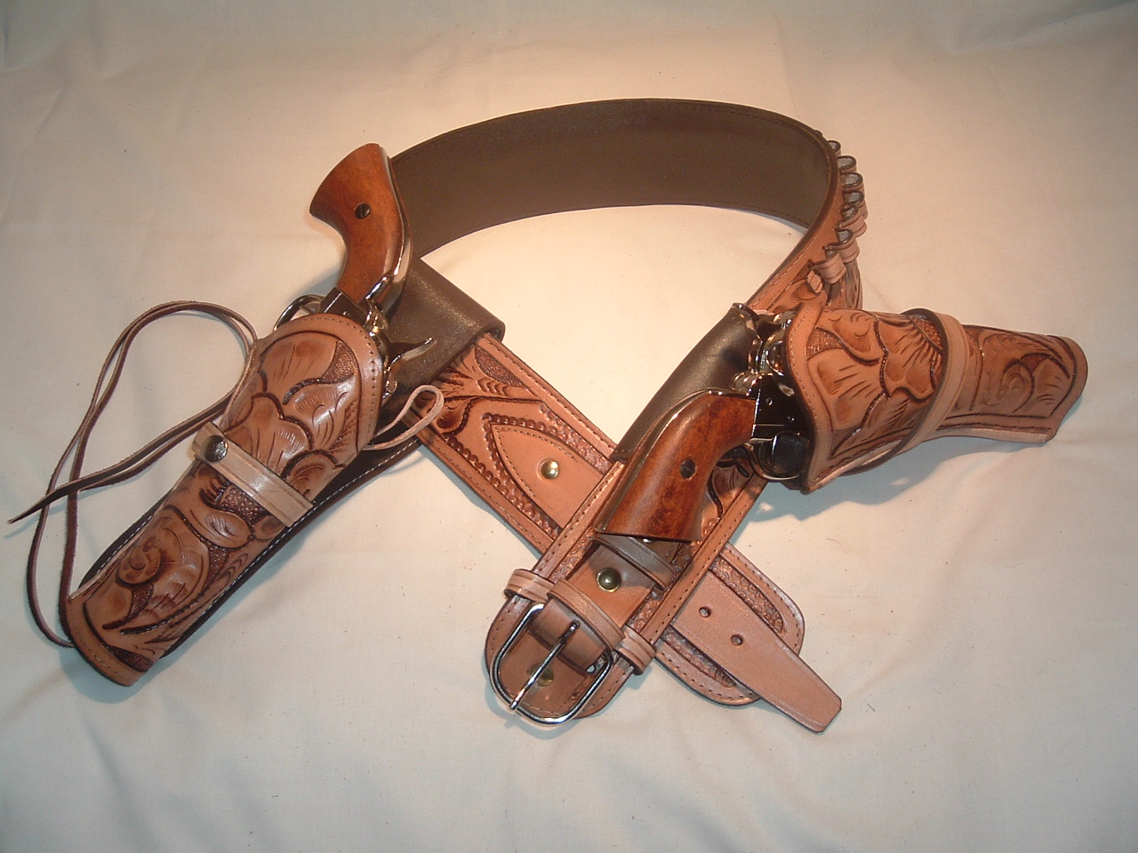 (image for) Western High Ride Cartridge Belt with Double Holsters